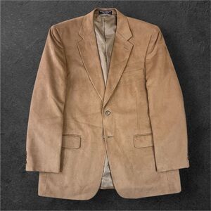 Haspel Men’s Tan Suede Sport Coat. 42R